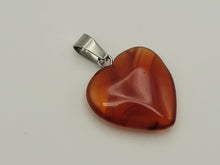 Load image into Gallery viewer, Crystal Necklace Silver Wire Carnelian Heart Healing Crystal Necklace