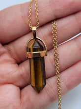 Load image into Gallery viewer, Tiger's Eye Point Necklace Genuine Handmade