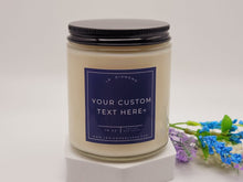 Load image into Gallery viewer, Custom Label Text Natural Soy Wax Candle - Gift for her Engagement Gift- Funny Gift