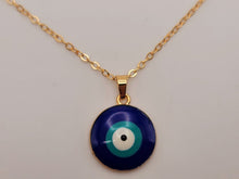 Load image into Gallery viewer, Evil Eye Necklace Blue Evil Eye Blue Eye Necklace • Gift for Her • EVIL eye Necklace