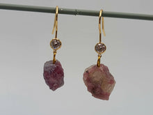 Load image into Gallery viewer, Handmade Amethyst Natural Drop Earrings , Stone Earrings