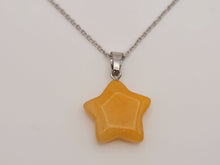 Load image into Gallery viewer, Sparkling Citrine Star Necklace - Silver Tone in Silver Perfect gift