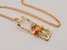 Load image into Gallery viewer, Mushroom Necklace Boho Jewelry for Gift, Gold Mushroom Pendant, Hippie Jewelry