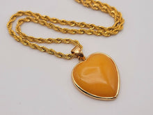 Load image into Gallery viewer, Genuine Natural Handmade Crystal Choker Necklace Gold Tone Citrine Healing Crystal Heart Necklace