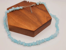 Load image into Gallery viewer, Blue Chalcedony Choker necklace Powerful necklace Healing Energy Crystal