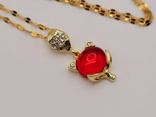 Load image into Gallery viewer, Carnelian Pendant Necklace Kitty Shaped, Handmade Minimalist Gifts