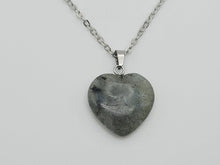 Load image into Gallery viewer, Natural Handmade Crystal Necklace Labradorite Heart Shaped