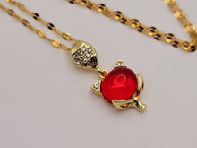 Load image into Gallery viewer, Carnelian Pendant Necklace Kitty Shaped, Handmade Minimalist Gifts