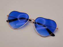 Load image into Gallery viewer, LB diamond - Heart Shape Heart Sunglasses Retro Vintage Boho Dark Blue
