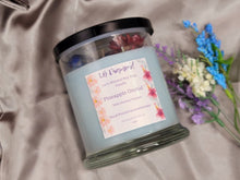 Load image into Gallery viewer, Pineapple Orchid Natural Soy Wax Candle Highly Scented with Lapis Lazuli Crystals