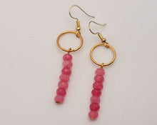 Load image into Gallery viewer, Handmade Strawberry Quartz Natural Drop Earrings , Stone Earrings