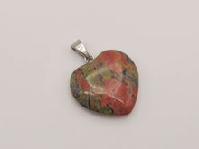 Load image into Gallery viewer, Natural Heart Shaped Ukanite Handmade Pendant Necklace Chain Pendant Necklace