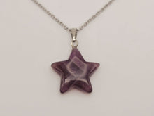 Load image into Gallery viewer, Elegant Amethyst Star Necklace - Silver Tone for Every Occasion Silver Tone