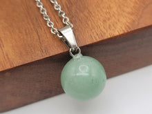 Load image into Gallery viewer, Natural Handmade Crystal Necklace Silver Tone Green Aventurine Healing Crystal Necklace
