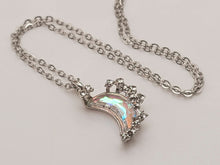 Load image into Gallery viewer, Moon Pendant necklace, 18mm Silver plated pewter charm, Gorgeous Shinny MOON Necklace