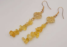Load image into Gallery viewer, Handmade Citrine Natural Drop Earrings , Crystal Earrings