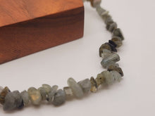 Load image into Gallery viewer, Labradorite Chip Choker Necklace Silver tone Gorgeous Choker