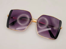 Load image into Gallery viewer, Square Rectangle Unisex Luxury Sunglasses Vintage Punk Black