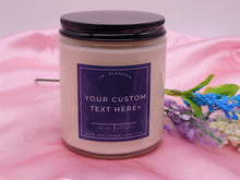 Load image into Gallery viewer, Custom Label Text Natural Soy Wax Candle - Gift for her Engagement Gift- Funny Gift