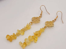 Load image into Gallery viewer, Handmade Citrine Natural Drop Earrings , Crystal Earrings