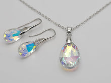 Load image into Gallery viewer, Cute Colorful Pendant Necklace & Earring set - Trendy necklace Silver tone