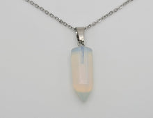 Load image into Gallery viewer, Elegant Opalite Point Necklace in Silver Tone - 18 Inches Crystal gifts