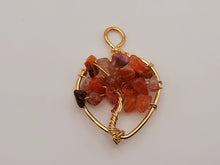 Load image into Gallery viewer, Natural Handmade Crystal Necklace Gold Wire Wrapped Carnelian Healing