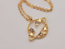 Load image into Gallery viewer, dainty planet choker or necklace / Saturn necklace / ufo necklace / alien necklace