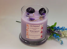 Load image into Gallery viewer, Wild Opium  Natural Soy Wax Candle Highly Scented with Amethyst Crystals