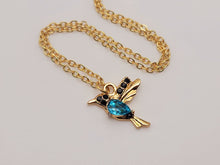 Load image into Gallery viewer, Hummingbird Necklace - Trendy Hummingbird necklace Gold Tone
