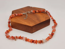 Load image into Gallery viewer, Genuine Natural Handmade Crystal Choker Necklace Silver Tone Carnelian