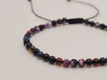 Load image into Gallery viewer, Natural Amethyst Bracelet, Handmade Semi Precious Gemstone 4mm Beaded Bracelet