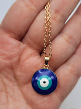 Load image into Gallery viewer, Evil Eye Necklace Blue Evil Eye Blue Eye Necklace • Gift for Her • EVIL eye Necklace