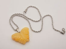 Load image into Gallery viewer, Choker Necklace Silver Tone Citrine Healing Crystal Butterfly