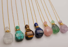 Load image into Gallery viewer, Perfume Bottle Necklace Made with Genuine Stones