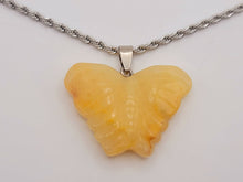 Load image into Gallery viewer, Choker Necklace Silver Tone Citrine Healing Crystal Butterfly