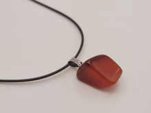 Load image into Gallery viewer, Crystal Necklace Silver Leather Carnelian Irregular Stone Healing Crystal Necklace