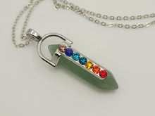 Load image into Gallery viewer, Green Aventurine Healing Crystal Point Necklace
