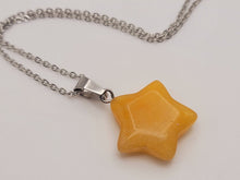 Load image into Gallery viewer, Sparkling Citrine Star Necklace - Silver Tone in Silver Perfect gift