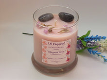 Load image into Gallery viewer, Elegant Diva Natural Soy Wax Candle Highly Scented with Labradorite Crystals