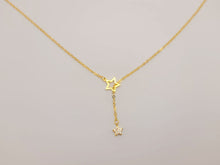 Load image into Gallery viewer, Stainless Steel star minimalist Necklace  Rhinestone Pendant Necklace