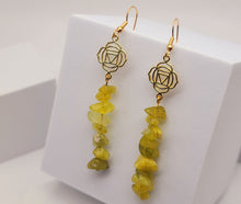 Load image into Gallery viewer, Handmade Dream Prehnite Natural Drop Earrings , Crystal Earrings