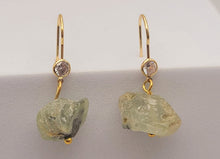 Load image into Gallery viewer, Handmade Green Aventurine Natural Drop Earrings , Stone Earrings