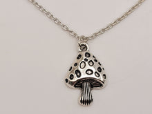 Load image into Gallery viewer, Mushroom Necklace for Women, Boho Jewelry for Gift, Silver Mushroom Pendant, Hippie