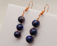 Load image into Gallery viewer, Handmade Lapis Lazuli Natural Drop Earrings , Stone Earrings