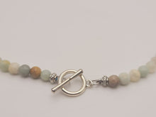 Load image into Gallery viewer, Amazonite Choker Necklace Silver tone Gorgeous Choker 4mm Beads