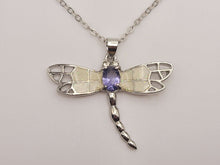 Load image into Gallery viewer, Dragonfly Pendant Necklace - Trendy Dragonfly necklace Silver tone