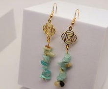 Load image into Gallery viewer, Handmade Amazonite Natural Drop Earrings , Stone Earrings