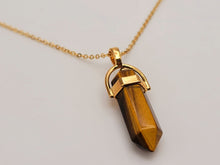Load image into Gallery viewer, Tiger's Eye Point Necklace Genuine Handmade