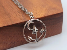 Load image into Gallery viewer, Mushroom Necklace for Women, Boho Jewelry for Gift, Silver Mushroom Pendant, Hippie Jewelry,